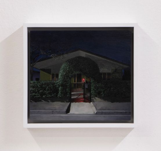 Casa grigia  Grey house by Marta Naturale contemporary artwork Painting