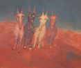 Four Lost Goats by Mao Xuhui contemporary artwork Painting