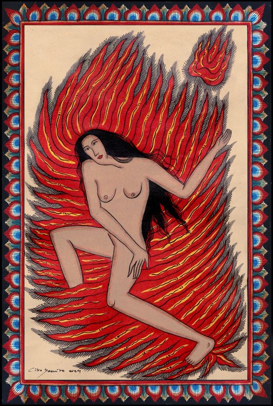Fragments from Book of Fire 3 by Citra Sasmita contemporary artwork Painting