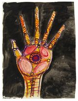 Hands Stigmata by Robert Smithson contemporary artwork painting works on paper