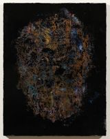 Imitating LacquerExercise Floral Skull- Black by Su Meng-Hung contemporary artwork painting