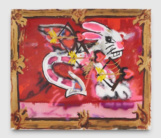 Love Bunny Dragon by Robert Nava contemporary artwork Painting