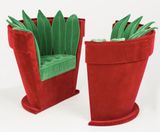 Paire de Fauteuils Pot de fleurs by Hubert Le Gall contemporary artwork sculpture