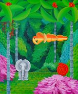 Lovers in a Jungle by Jung Kangja contemporary artwork painting