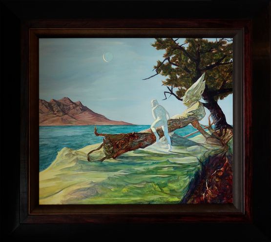 Of Earth and Sky Norwegian Wood by Jason Greig contemporary artwork Painting