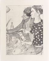 The Birthday Dinner My dearest dust by Chantal Joffe contemporary artwork print