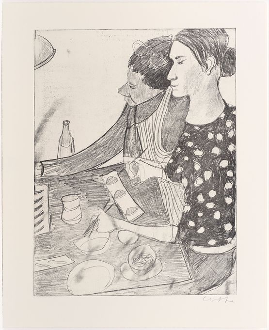 The Birthday Dinner My dearest dust by Chantal Joffe contemporary artwork Print