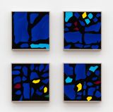 Blau im Gedachtnis I191  J192 by Gregor Hildebrandt contemporary artwork mixed media