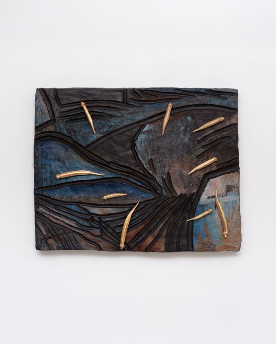 Tempestade com Quiabos Turner  Storm with Okras Turner by Erika Verzutti contemporary artwork Painting