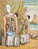 Il dialogo misterioso Archeologi by Giorgio De Chirico contemporary artwork Painting