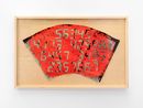 Counter Painting on Chinese dress - Red by Tatsuo Miyajima contemporary artwork Painting