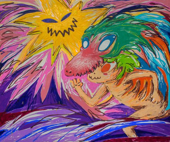 Run Faster  Dream Bigger by Berbrain Bernandi Desanda contemporary artwork Painting