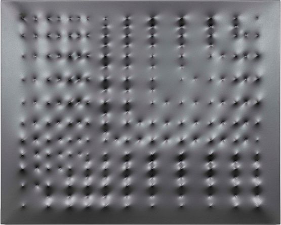 Superficie argento by Enrico Castellani contemporary artwork Painting