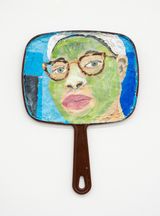 Green Mask by Jonah Elijah contemporary artwork painting sculpture