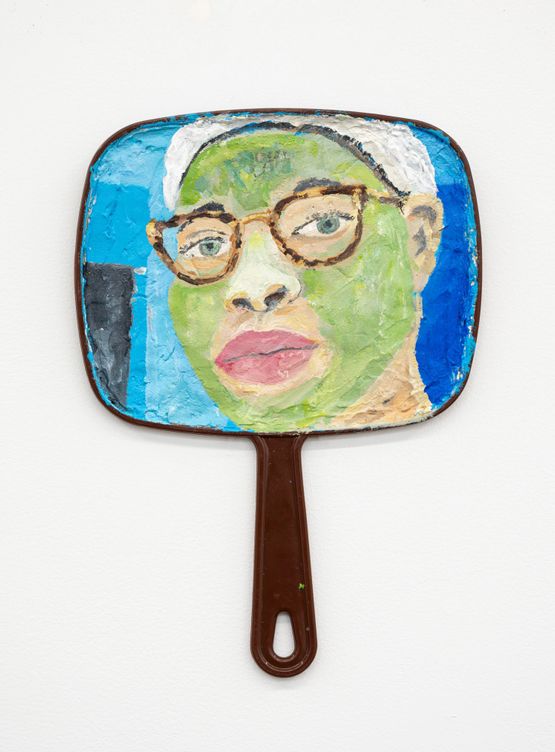 Green Mask by Jonah Elijah contemporary artwork Painting