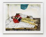 Shanti Red Jacket by Raffi Kalenderian contemporary artwork drawing painting works on paper