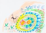 Drawing by Nam June Paik contemporary artwork works on paper drawing