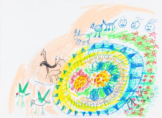 Drawing by Nam June Paik contemporary artwork Works on Paper