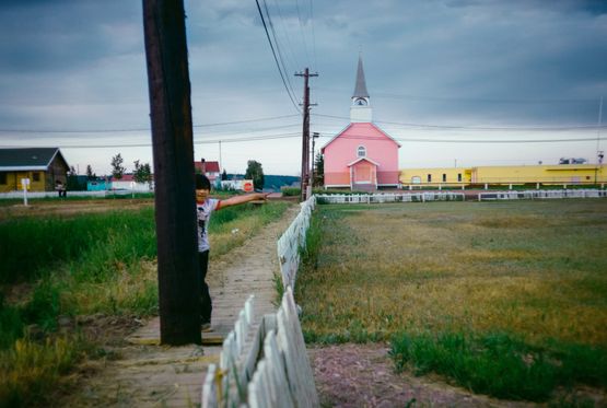 Pointing at the Church by Rene Balcer contemporary artwork Print