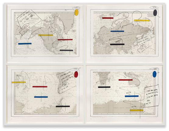 ISLANDS IN THE STORM by Lawrence Weiner contemporary artwork Print