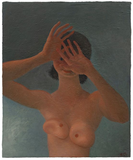 Shyness by Yan Bingqing contemporary artwork Painting