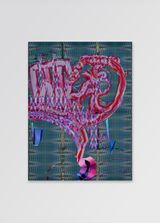 Field Lines by LoVid contemporary artwork textile