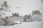 Sea of Fists by Prabhakar Pachpute contemporary artwork Drawing