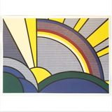 Modern Sun Rays by Roy Lichtenstein contemporary artwork print