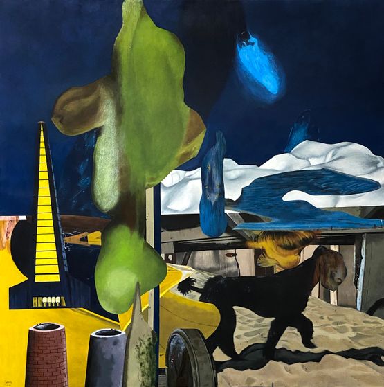 Left behind by Rodel Tapaya contemporary artwork Painting