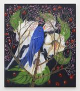Portrait of a Blue Bird Night Song After Picabia 2023 by Ann Craven contemporary artwork painting