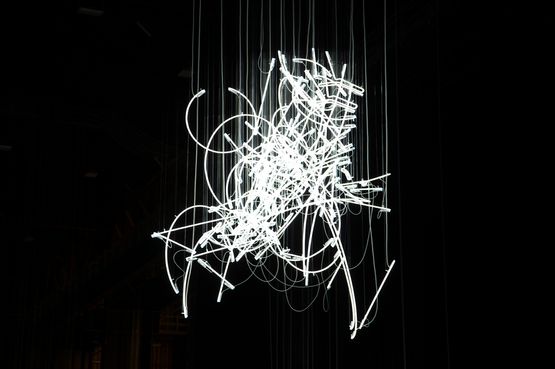 Neon Forms after Noh V by Cerith Wyn Evans contemporary artwork Sculpture