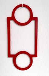 13 Rechteck  2 Kreise rectangle  2 circles wall object model by Dorothea Forster contemporary artwork sculpture