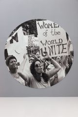 Protest Carpet WOMENS STRIKE by Grace Ndiritu contemporary artwork textile