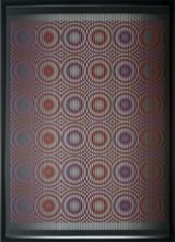...rosse sul nero by Alberto Biasi contemporary artwork painting