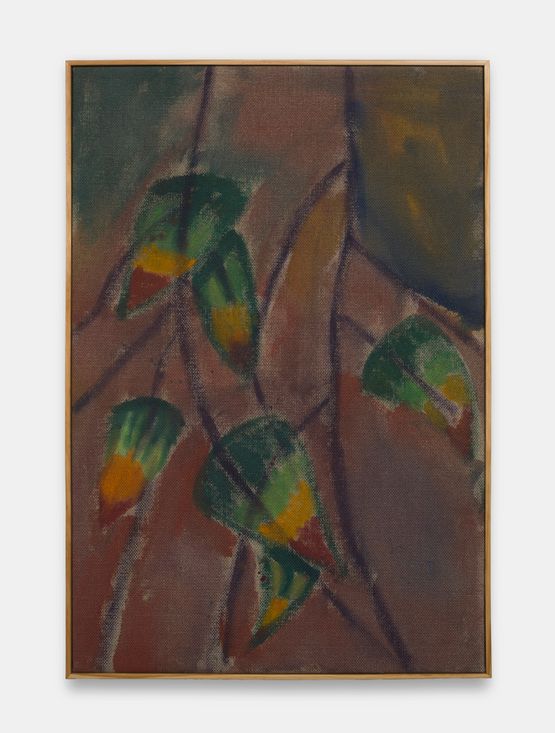 Juvenile gum leaves by Gene AHern contemporary artwork Painting
