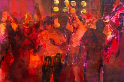 Doron Langberg Paints the Town Red at Victoria Miro