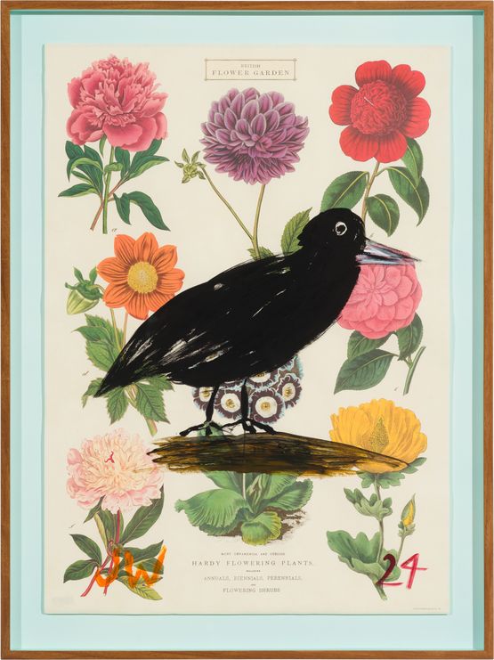 Crow by Jenny Watson contemporary artwork Painting