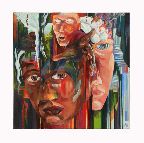 Racism by Semsar Siahaan contemporary artwork Painting