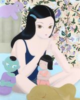 Sleepover by Jang Koal contemporary artwork painting works on paper
