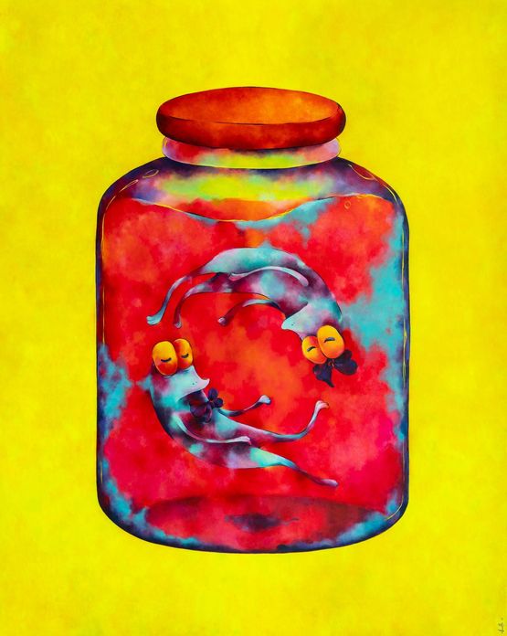 Same Old Romance by Clasutta contemporary artwork Painting