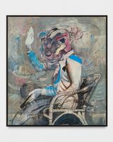 Figure with a Fan by Adrian Ghenie contemporary artwork painting