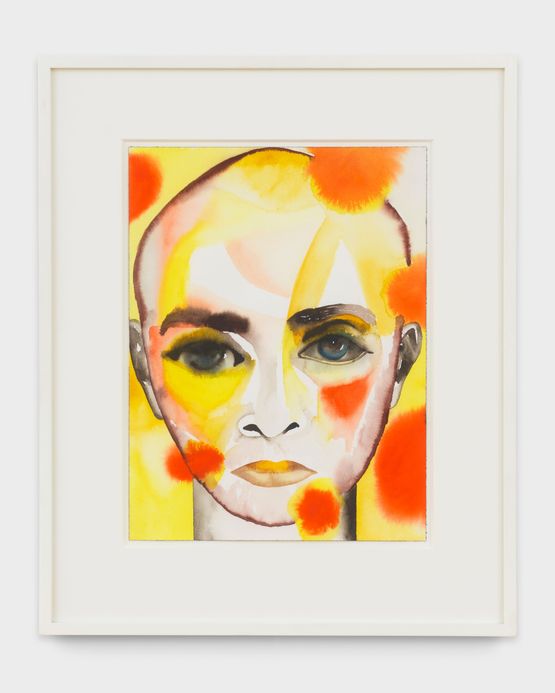 Self-Portrait with Yellow Tara I by Francesco Clemente contemporary artwork Painting