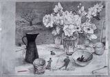 Drawing for LOrfeo Orfeo  Eurydice by William Kentridge contemporary artwork drawing