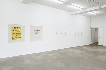 Contemporary art exhibition Keith Arnatt Notes at Spruth Magers Berlin Germany