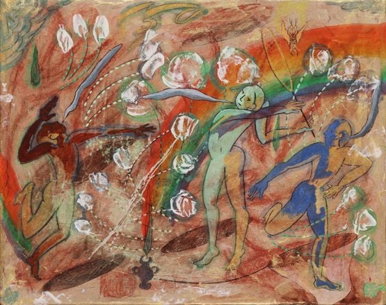 Incense_rainbow by Woo Min Jung contemporary artwork Painting