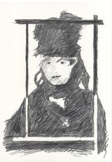 B.M. from the series Icons by Heribert Ottersbach contemporary artwork drawing painting works on paper