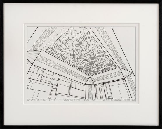 Labyrinthe 4 Decke fast isotrop by Georg Nees contemporary artwork Print