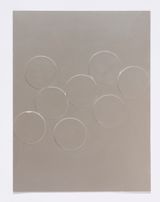 Silver Monochrome with Circles by John Nixon contemporary artwork painting