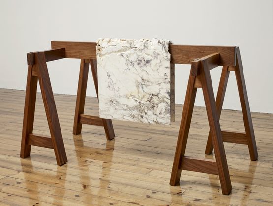 Draped Marble Fior di Pesco Apuano by Analia Saban contemporary artwork Sculpture
