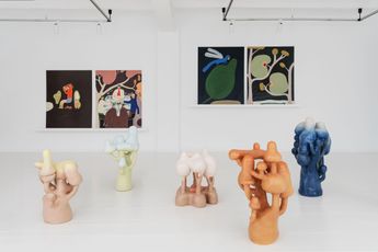 Contemporary art exhibition Group Exhibition Artist Soiree Cesc Abad  Klas Ernflo at Alzueta Gallery Seneca Spain